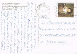 45548. Postal ANDALSNES (Norge) Noruega 1991 To Germany. Vista Langfoss, Akrafjpord - Cartas & Documentos