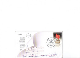 Israel - 2010 -  Memorial Day  - FDC - Mailed To India. ( Little Torn At Below ) - Cartas & Documentos