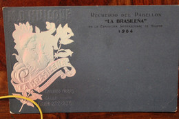 1904 CPA Ak Café Publicité Illustrateur Pub La Brasileña Coffee International Hygiene Exhibition Argentina - Werbepostkarten