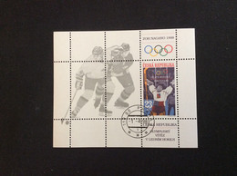 1998 Oblitéré BF 6 Praga Médaille D'or Hockey Sur Glace Aux J.O. De Nagano - Blocks & Sheetlets