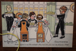 1910's CPA Ak Publicité Biscuits Olibet Illustrateur Gaston Maréchaux "Gourmandise" - Werbepostkarten