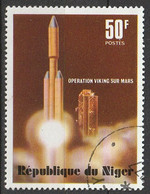 Timbre Oblitéré N° 396(Yvert) Niger 1977 - Espace, Opération Viking Sur Mars - Niger (1960-...)
