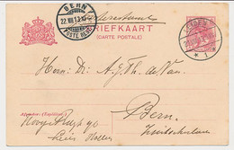 Briefkaart G. 84 A II Leiden - Zwitserland 1913 Poste Restante - Material Postal