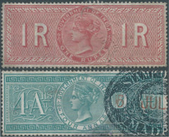 Great Britain-ENGLAND,INDIA Old Colonies And Protectorates,Revenue Stamp Tax - Fiscal 1RUPEE & 4 ANNAS,Used - Autres & Non Classés