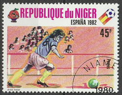 Timbre Oblitéré N° 520(Yvert) Niger 1980 - Coupe Du Monde De Football Espana 82 - Niger (1960-...)