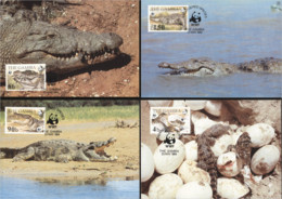 Gambia 1997, WWF, Crocodille, 4Maximum - Lettres & Documents