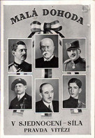 ! Ansichtskarte 1937 , Tschechien, Czech Postcard, Mala Dohoda ,Politiker, Staatsoberhäupter, Adel - Tsjechië