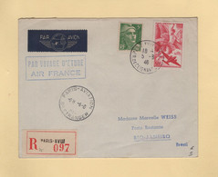 Voyage D Etude Air France - 5-6-1946 - Paris Rio De Janeiro - Bresil - 1960-.... Lettres & Documents