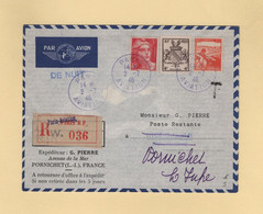Vol Paris Nice Par Avion De Nuit - 2-7-1946 - 1960-.... Storia Postale
