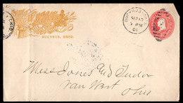 U.S.A.(1901) Sheaves Of Wheat. Hay. Salt. 2 Cents Postal Stationery With Advertising. "W.M. Read. Grain, Seed, Salt - 1901-20