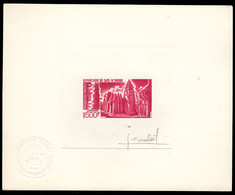 IVORY COAST(1977) Tingrela Mosque. Die Proof In Red-violet Signed By The Engraver COMBET. Scott C62, Yvert PA68 - Ivory Coast (1960-...)