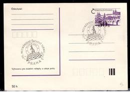 CZECHOSLOVAKIA(1984) Chess Board. Kangaroo. Illustrated Cancel On Postal Card. 7th International Chess Championship - Other