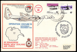 ROSS DEPENDENCY(1974) Husky. Illustrated Cover With Multiple Handstamps From Vanda Station. Flight #6. Op IceCube 10 - Storia Postale