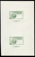 GUINEA(1965) New York World Fair. Imperforate Gutter Pair Of S/S. Orange Color Omitted! Scott No C69. - Guinea (1958-...)