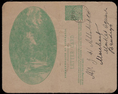AUSTRALIA(1924) Botanical Gardens. Portland, Vic. Illustrated Lettercard (used). LC51-15C. - Interi Postali