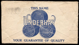 U.S.A.(1917) Barrels Of Oil. 2c Postal Stationery Envelope With Illustrated Ad On Reverse For Underhay Oil, Boston, Mass - 1901-20
