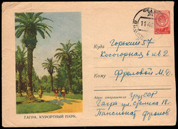 RUSSIA(1948) Palm Trees In Gagra Park. 40 Kop Postal Stationery With Corner Illustration. - ...-1949