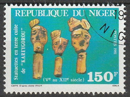 Timbre Oblitéré N° 529(Yvert) Niger 1981 - Statuettes En Terre Cuite - Niger (1960-...)