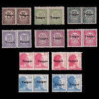 TANGER.1939.España.9 Valores Blq 2.MNH.Edifil 114-123 - Marruecos Español