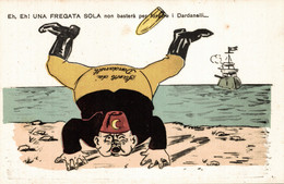 CPA - WW1 WWI Propaganda Propagande - Turchia, Turquie - Dardanelli - Humour Satirique - NV - NW409 - Oorlog 1914-18