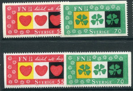 SWEDEN 1970 UNO 25th Anniversary MNH / **.  Michel 690-91 - Unused Stamps