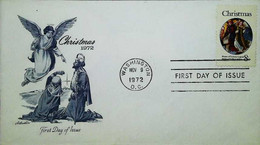 ►  CHRISTMAS 1972 - Master Of St Lucy Legend - First Day Of Issue (FDC) Washington D.C. - 1971-1980