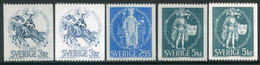 SWEDEN 1970 Definitive: Seals With Ordinary And Fluorescent Papers MNH / **.  Michel 671-73x+y - Nuovi