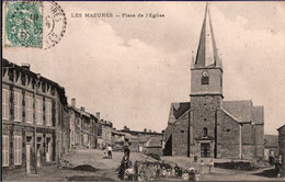 !  [08] Cpa, Ansichtskarte Les Mazures, 1907, Place De L`Eglise - Sonstige & Ohne Zuordnung