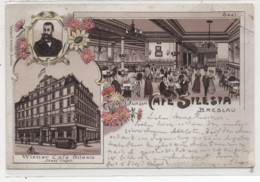 Litho Schlesien: Breslau, Gruss Aus Dem Cafe Silesia, 3 Bilder, Gel. 10.6.1902 - Schlesien