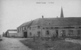 SAINT-LOUP - La Place - Tabac, Café, Epicerie, Mercerie Pommeret - Animé RARE - Saint-Loup-sur-Semouse