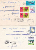 2 Ordinary Airmail Covers Albania (Tirana) To France 1968 - Albania