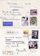 2 Ordinary & Registered Airmail Covers Albania (Elbasan & Tirana) To France 1969 - Albania
