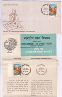 Stamped Info., + India FDC,1986, Chaitanya Mahaprabhu, Hinduism - FDC