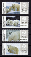 GROENLAND Greenland 2019 4 Val. Adhesive Ours Polaire Polarbear MNH ** - Distribuidores