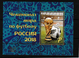 RUSSIE BF MNH FOOTBALL SOCCER COUPE DU MONDE 2018 - 2018 – Rusia