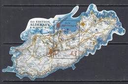 2017 Alderney 1st Edition Maps Souvenir Sheet  MNH @ BELOW FACE VALUE - Alderney