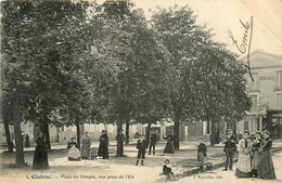 Clairac * 1906 * Place Du Temple , Vue Prise De L'est * Pharmacie * Villageois - Sonstige & Ohne Zuordnung