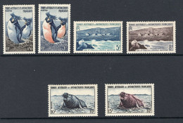 TAAF 1956  Mi.No. 2 - 7  Fr. Antarktis  Antarctic Wildlife BIRDS ANIMALS 6v MNH** 40,00 € - Fauna Antártica