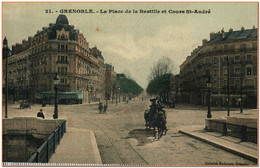 38 - GRENOBLE -La Place De La Bastille Et Cours St André - Grenoble