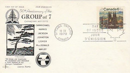 Canada & FDC 50 Th Anniversary Of The Grouo Of 7 Canadian Artists, Ottawa 1970 (7797) - 1961-1970