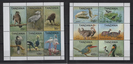 Tanzanie - N°1398 à 1409 - Faune - Oiseaux - Cote 20€ - ** Neufs Sans Charniere - Tanzania (1964-...)