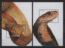 Tanzanie - BF N°262 + 263 - Faune - Serpents - Cote 12.50€ - ** Neufs Sans Charniere - Tanzania (1964-...)