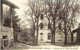 SAINT GENIS L'ARGENTIERE - Entrée De La Villa St-Joseph - Saint-Laurent-de-Chamousset