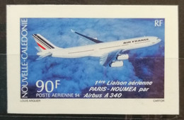 Nouvelle-Calédonie NON DENTELE  N°320**. Avion Airbus A 340. Cote 12€ - Imperforates, Proofs & Errors