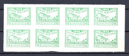 Pologne 1918 Poste Locale PRZEDBORZA Bloc 8x10 Halerzy Verts Non Dentelés Neufs  14 €    (cote ?, 8 Valeurs) - Nuovi