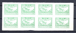 Pologne 1918 Poste Locale PRZEDBORZA Bloc 8x10 Halerzy Verts Non Dentelés Neufs  14 €    (cote ?, 8 Valeurs) - Unused Stamps