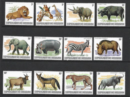 Burundi 1983 Wild Animals Short Set Of 12 To 75 Fr Fine MNH - 1980-89: Mint/hinged