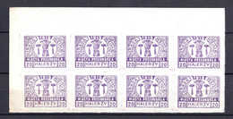 Pologne 1918 Poste Locale PRZEDBORZA Bloc 8x20 Halerzy Violets Non Dentelés Neufs  15 €   (cote ?, 8 Valeurs) - Unused Stamps