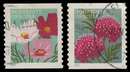 Etats-Unis / United States (Scott No.5664-65 - Butterfly Garden Flowers) (o) Set Of 2 TB / VF - Used Stamps