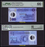 Libya 1 Dinar, (2019), Commemorative A/1 Prefix, Polymer, PMG66 - Libya